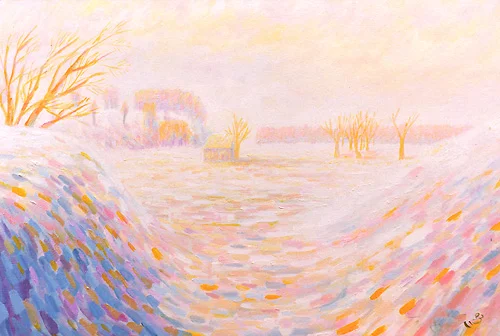 Land im Winter