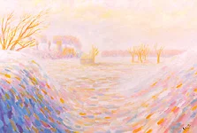 Land im Winter