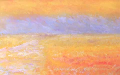 Detailbild zu  Lila Nebel – Ölbild auf Leinwand mit dem Thema .