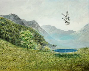 Der nächste Schritt – Ölbild auf Leinwand mit dem Thema Thema.