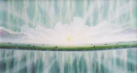 Erdplatte – Ölbild auf Leinwand mit dem Thema Hoehe.