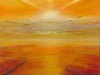 Farbspiel – Acryl auf Holztafel mit dem Thema Thema.
