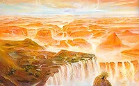 Land Des Lichtes – Ölbild auf Leinwand mit dem Thema Breite.