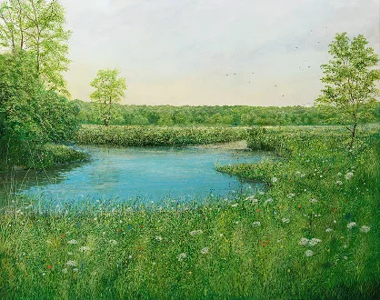 Naturuhr – Ölbild auf Leinwand mit dem Thema Hoehe.