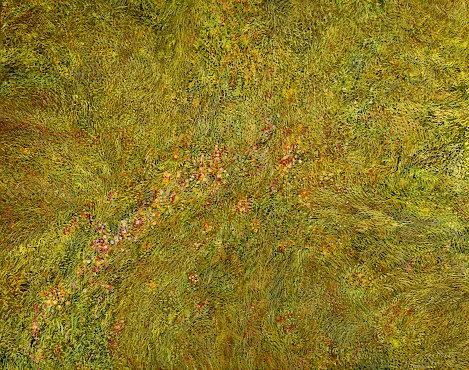 Reiches Reich – Ölbild auf Leinwand mit dem Thema Farbe.