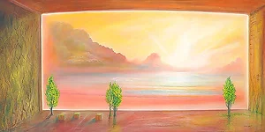 Seefenster – Acryl auf Leinwand mit dem Thema Hoehe.