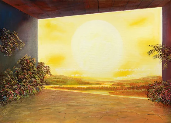 Sonnenfenster – Ölbild auf Leinwand mit dem Thema Hoehe.