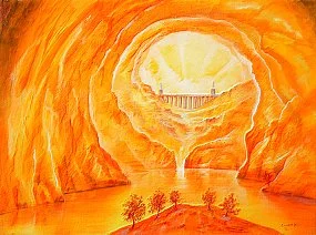 Sonnenrauschen  – Ölbild auf Leinwand mit dem Thema Breite.