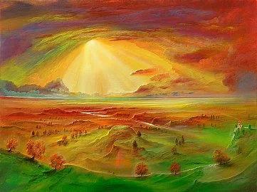 Strahlkraft – Ölbild auf Leinwand mit dem Thema Hoehe.