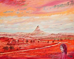 Überlegung – Ölbild auf Leinwand mit dem Thema Farbe.