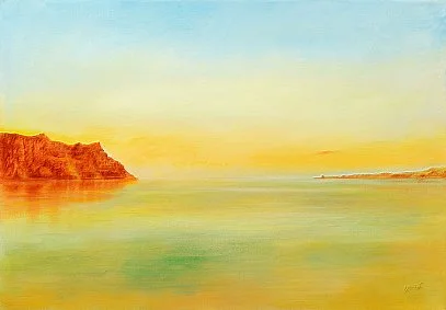 Weltenwasser – Ölbild auf Leinwand mit dem Thema Hoehe.