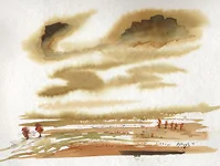 Z-418-05 – Aquarell auf Papier mit dem Thema Breite.