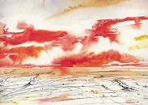 Z-420-05 – Aquarell auf Papier mit dem Thema Breite.