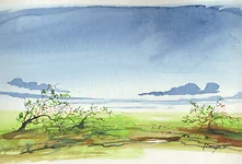 Z-421-05 – Aquarell auf Papier mit dem Thema Breite.