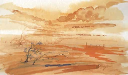 Z-422-05 – Aquarell auf Papier mit dem Thema Breite.