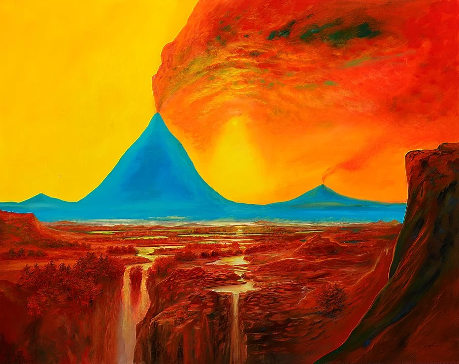 Blauer Vulkan