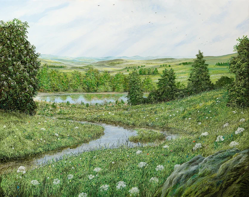 Das Sein lassen – Ölbild auf Leinwand mit dem Thema weite Landschaften.