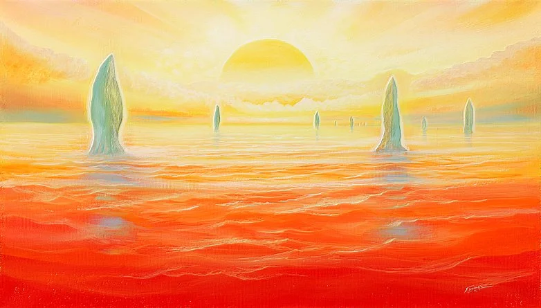 Meerestürme – Ölbild auf Leinwand mit dem Thema Meer oder See.