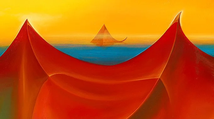 Schwimmende Pyramide