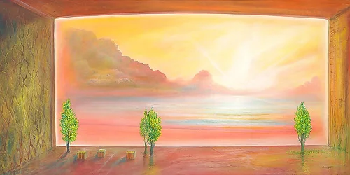 Seefenster – Acryl auf Leinwand mit dem Thema Meer oder See.