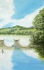 Detail 2 zu Alte Brücke – Ölbild auf Leinwand mit dem Thema Meer oder See.