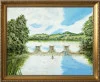 Detail 6 zu Alte Brücke – Ölbild auf Leinwand mit dem Thema Meer oder See.