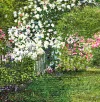 Detail 1 zu An einem Garten – Ölbild auf Leinwand mit dem Thema Parkanlagen und Gärten.