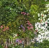Detail 2 zu An einem Garten – Ölbild auf Leinwand mit dem Thema Parkanlagen und Gärten.