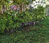 Detail 3 zu An einem Garten – Ölbild auf Leinwand mit dem Thema Parkanlagen und Gärten.