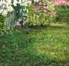 Detail 4 zu An einem Garten – Ölbild auf Leinwand mit dem Thema Parkanlagen und Gärten.