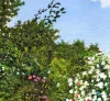 Detail 7 zu An einem Garten – Ölbild auf Leinwand mit dem Thema Parkanlagen und Gärten.