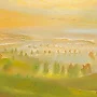 Detail 2 zu Animagination – Ölbild auf Holztafel mit dem Thema weite Landschaften.