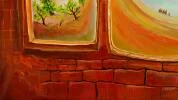 Detail 3 zu Antroposophischer Ausblick – Ölbild auf Leinwand mit dem Thema Architektur.