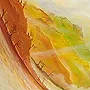 Detail 2 zu Ausblick – Ölbild auf Holztafel mit dem Thema weite Landschaften.