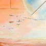 Detail 1 zu Ausflug – Acryl auf Holztafel mit dem Thema Architektur.