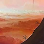 Detail 4 zu Ausflug – Acryl auf Holztafel mit dem Thema Architektur.