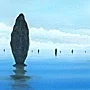 Detail 1 zu Bereinigung  – Ölbild auf Leinwand mit dem Thema Meer oder See.