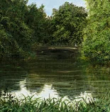Detail 3 zu Berlin Tiergarten 1 – Ölbild auf Leinwand mit dem Thema Parkanlagen und Gärten.