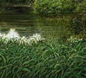 Detail 5 zu Berlin Tiergarten 1 – Ölbild auf Leinwand mit dem Thema Parkanlagen und Gärten.