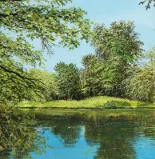 Detail 1 zu Berlin Tiergarten 2 – Ölbild auf Leinwand mit dem Thema Wasserfälle.