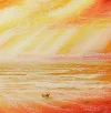 Detail 2 zu Bestrandung – Ölbild auf Leinwand mit dem Thema Meer oder See.