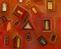 Detail 4 zu Bildfenster – Ölbild auf Leinwand mit dem Thema Architektur.