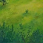 Detail 4 zu Blattland – Acryl auf Holztafel mit dem Thema weite Landschaften.