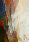 Detail 1 zu Blaue Fläche – Ölbild auf Leinwand mit dem Thema Höhlen und Schluchten.