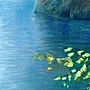 Detail 4 zu Blaue Schlucht – Ölbild auf Leinwand mit dem Thema Höhlen und Schluchten.