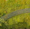 Detail 2 zu Brücke über Teich – Ölbild auf Leinwand mit dem Thema Parkanlagen und Gärten.