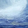 Detail 2 zu Das Denkende Auge – Ölbild auf Holztafel mit dem Thema Höhlen und Schluchten.
