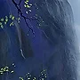 Detail 3 zu Das Fliessen Der Zeit – Ölbild auf Leinwand mit dem Thema Höhlen und Schluchten.