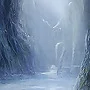 Detail 5 zu Das Fliessen Der Zeit – Ölbild auf Leinwand mit dem Thema Höhlen und Schluchten.