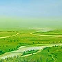 Detail 1 zu Der Tag – Acryl auf Holztafel mit dem Thema weite Landschaften.